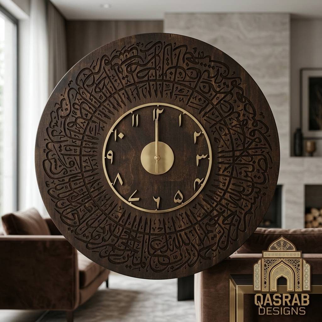 24" Arabic Calligraphy Wall Clock