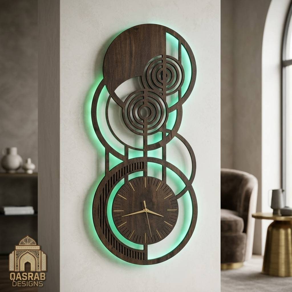 36" Modern Art Deco LED Wall Clock